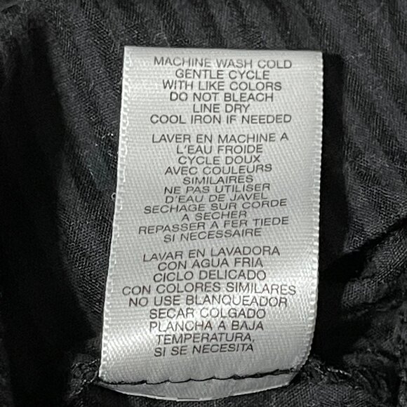 Michael Michael Kors Womens Size L Black Button-Front Long-Sleeve Tunic Top - Picture 8 of 9